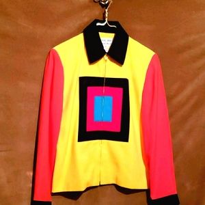 FOCUS 2000 by Charles Glueck FULL ZIP JACKET SZ 10
